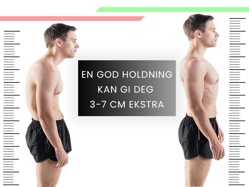 en god holdning kan gi deg 3-7 cm ekstra